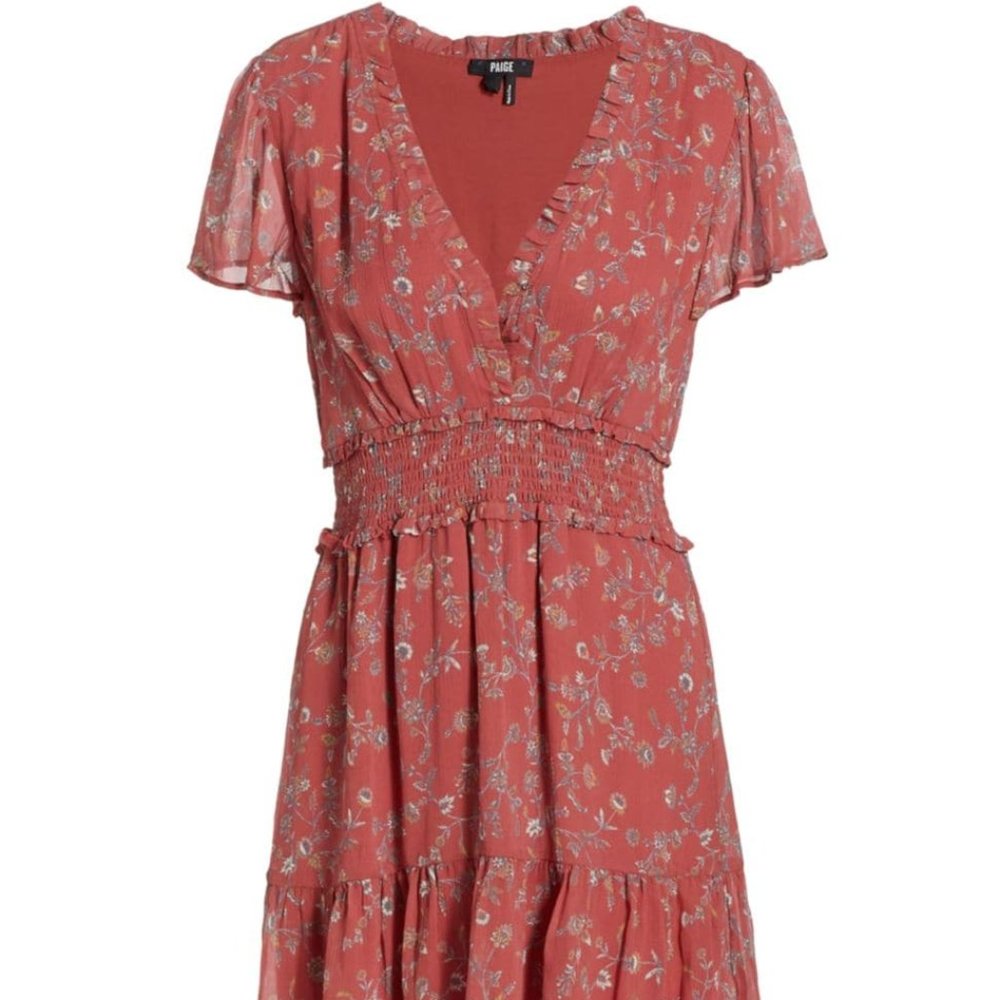 NWT PAIGE Giannina Floral Silk Minidress M